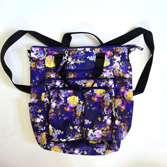 Baggallini All Set 3 in 1 Tote Backpack Travel Bag RFID-blocking technology - Picture 1 of 15